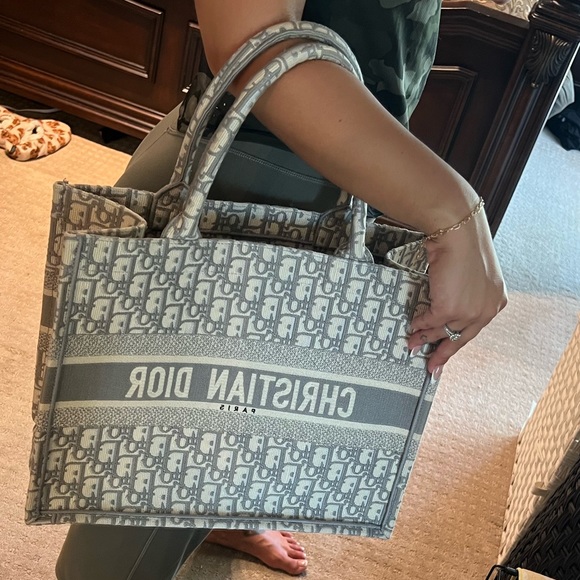Dior medium book tote grey - Picture 5 of 9